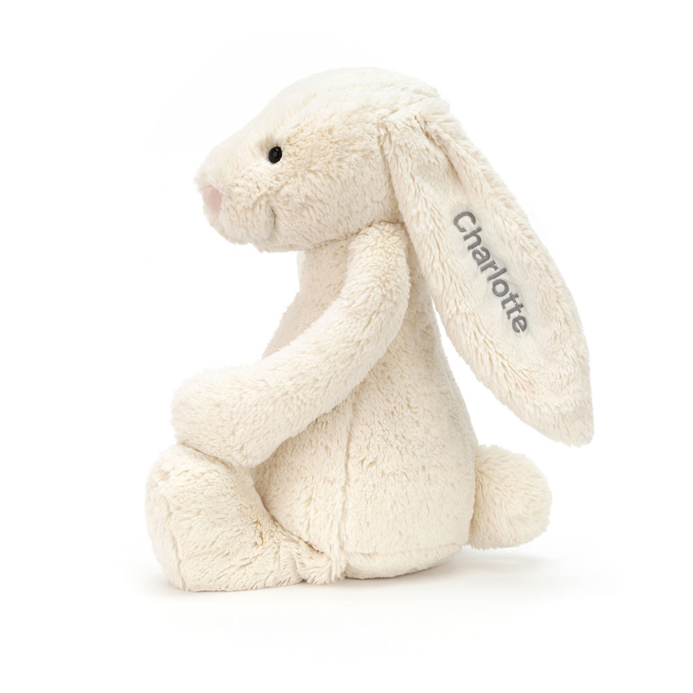 Personalised Bashful Cream Bunny Huge, View 2