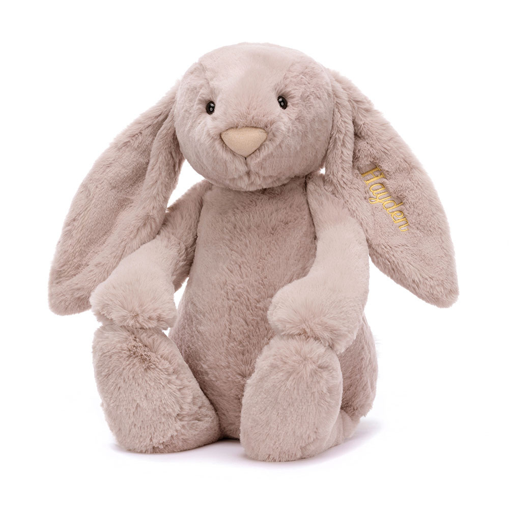 Personalized Bashful Luxe Bunny Rosa Huge - Official Jellycat