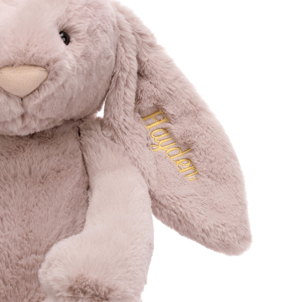 Personalized Bashful Luxe Bunny Rosa Huge - Official Jellycat