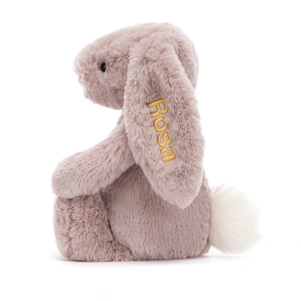Personalized Bashful Luxe Bunny Rosa Medium - Official Jellycat