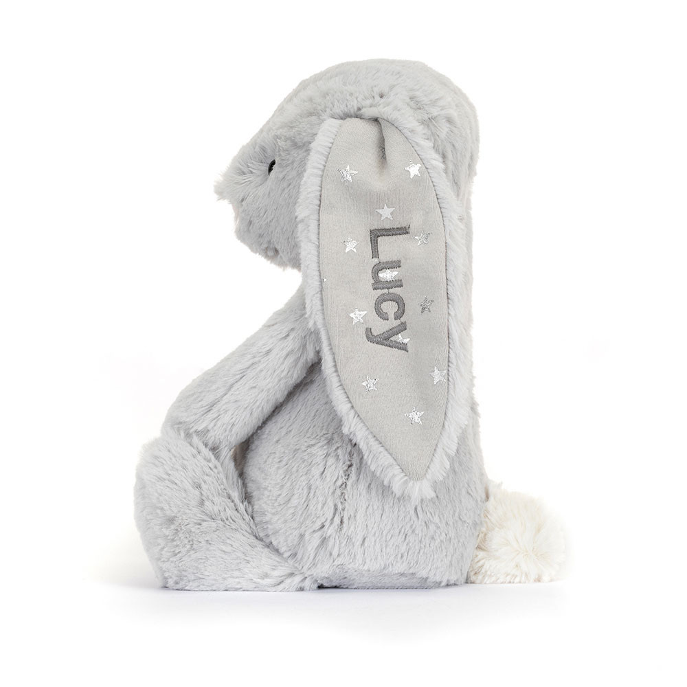 Personalized Bashful Shimmer Bunny Medium - Official Jellycat