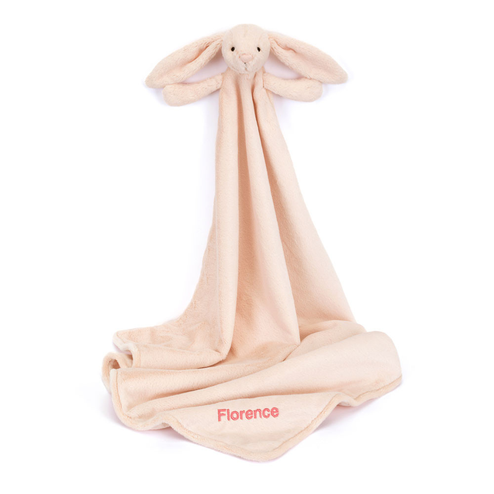 Personalized Bashful Blush Bunny Blankie - Official Jellycat