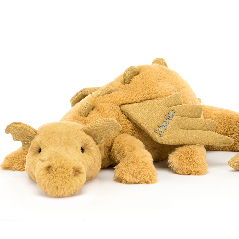 ゴールドドラゴンHuge Golden Dragonぬいぐるみ Personalized