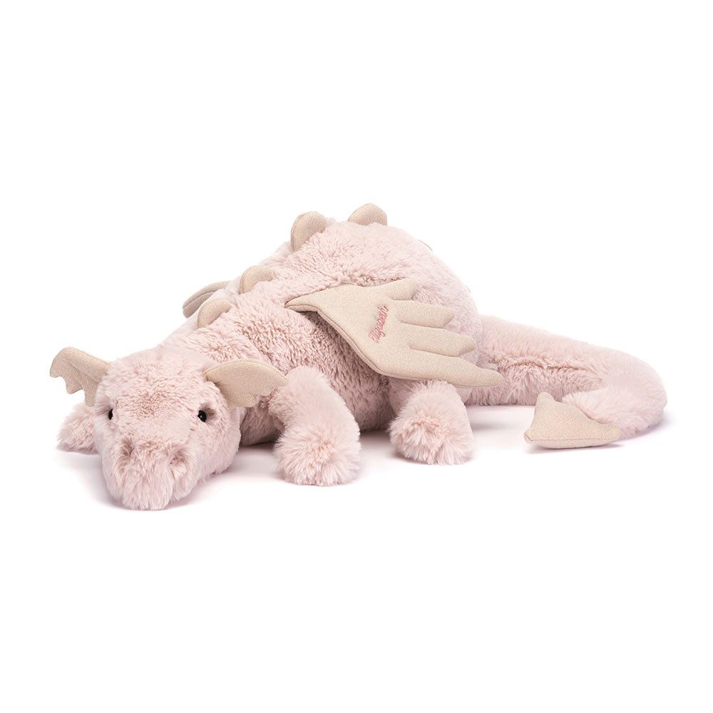 Personalized Rose Dragon Huge - Official Jellycat Personalized Rose Dragon Huge - Official Jellycat