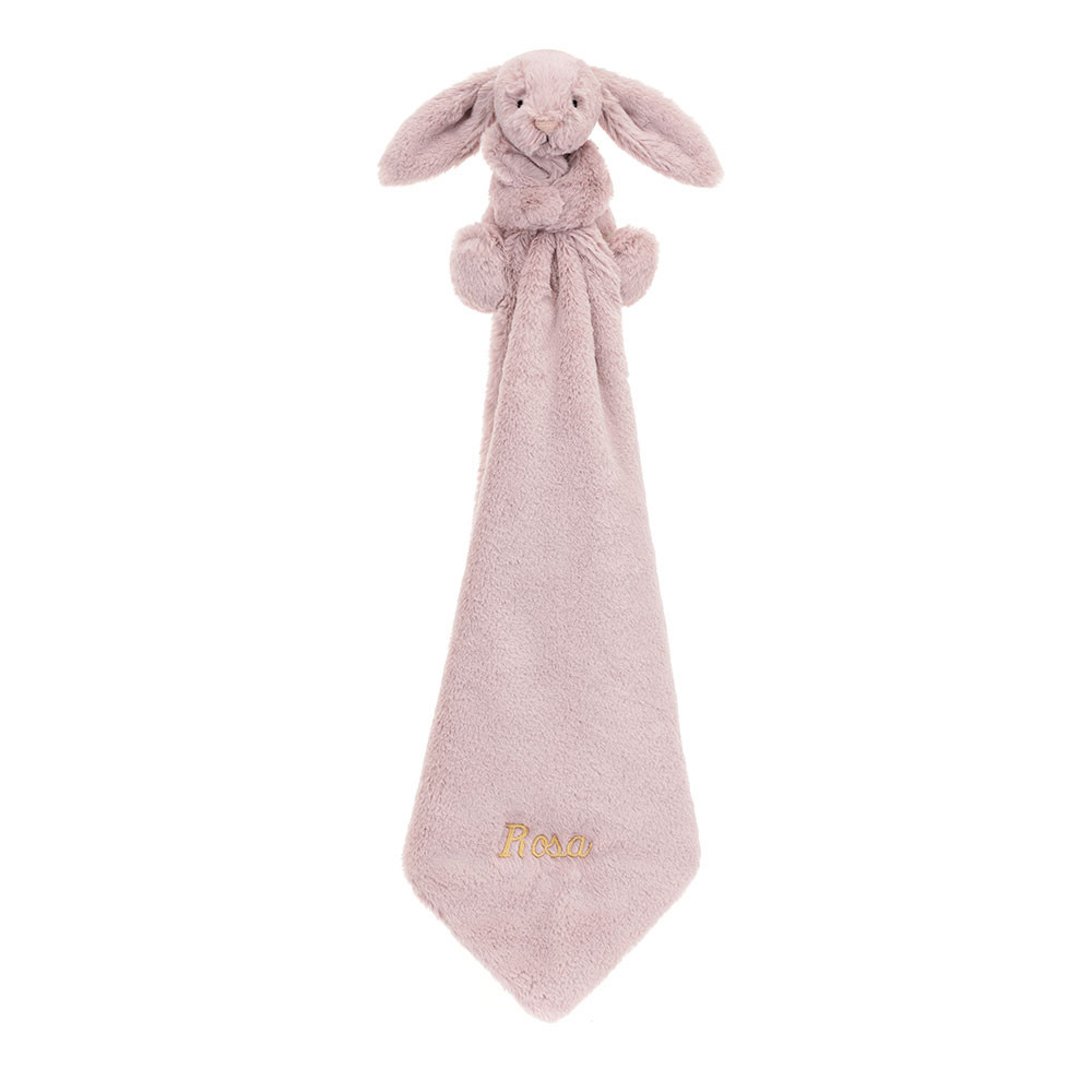Personalized Bashful Luxe Bunny Rosa Soother - Official Jellycat