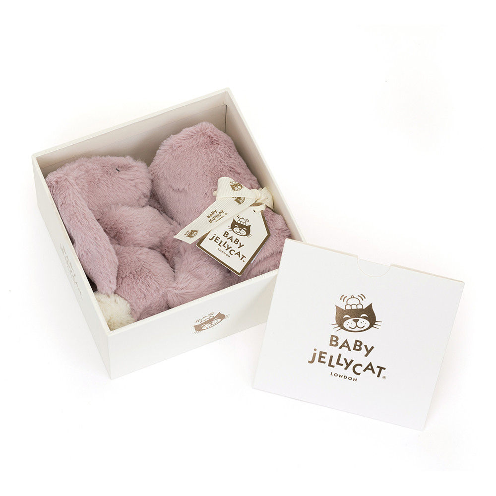 Personalized Bashful Luxe Bunny Rosa Soother - Official Jellycat