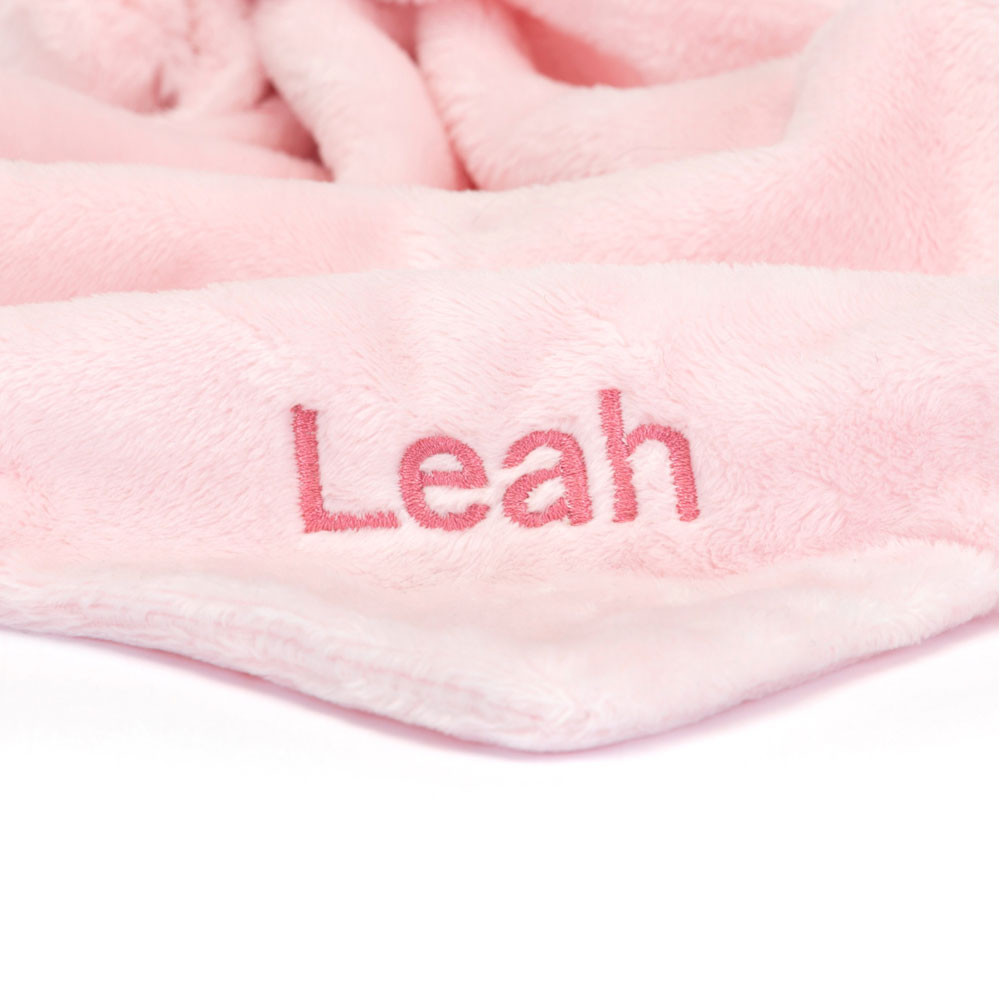 Personalised Bashful Pink Bunny Soother, Main View