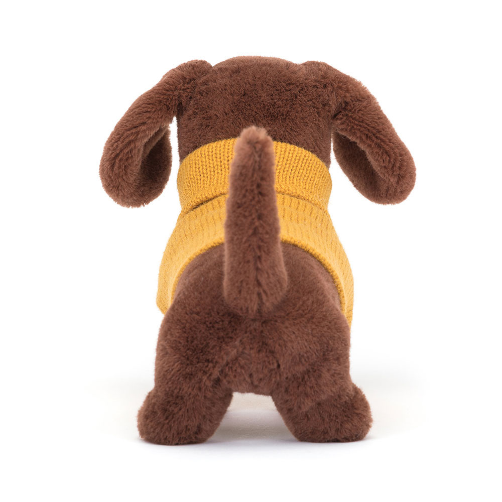 Sweater Sausage Dog Yellow - Official Jellycat