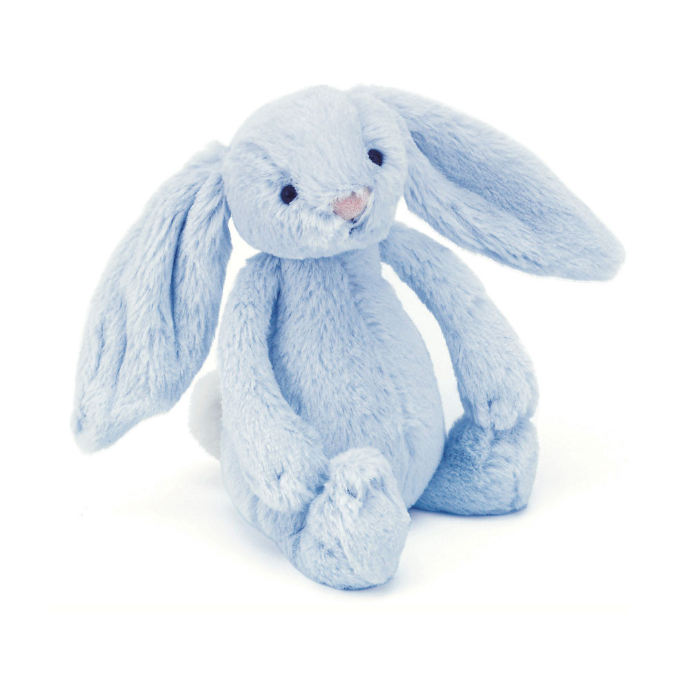 Bashful Blue Bunny Rattle, Main View