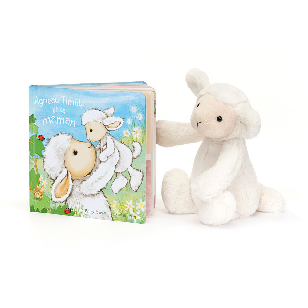 Agneau Timide Et Sa Maman Livre and Bashful Lamb - Official Jellycat