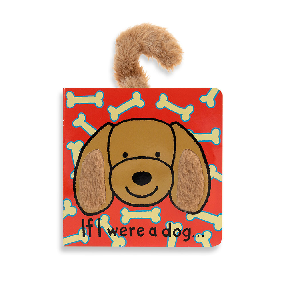 If I Were a Dog Board Book & Bashful Toffee Puppy - Official Jellycat