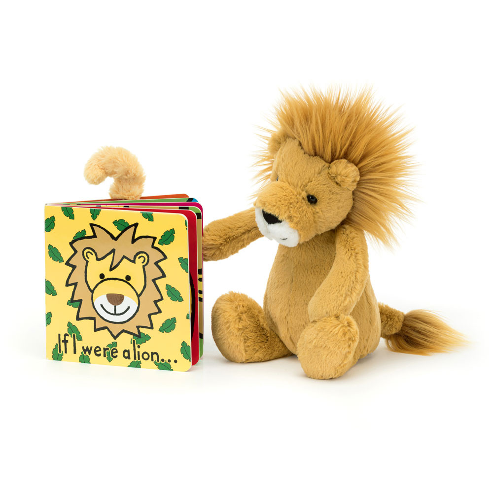 If I Were a Lion Board Book and Bashful Lion, Main View