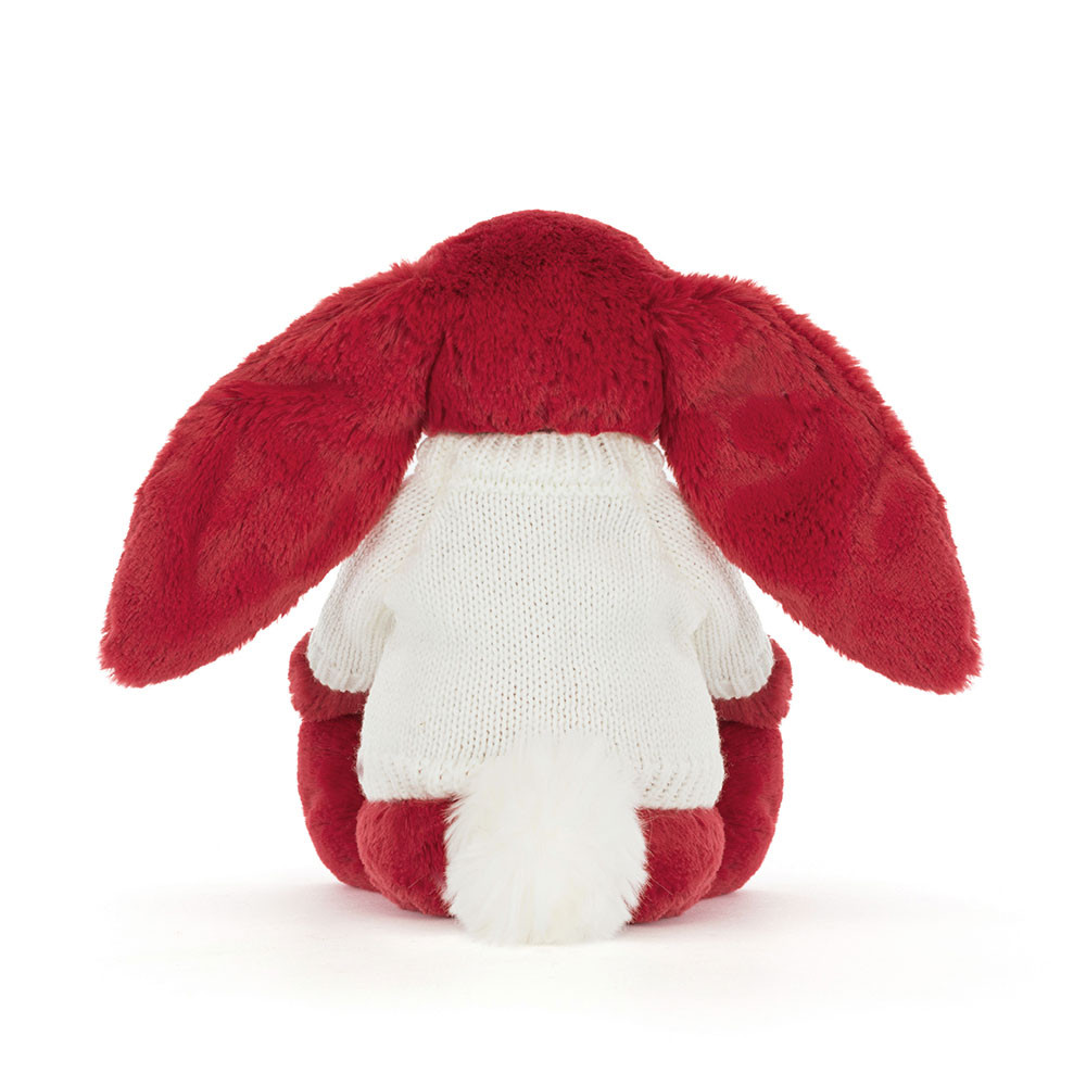 Bashful Luxe Bunny Scarlett with Personalised Cream Jumper, View 4