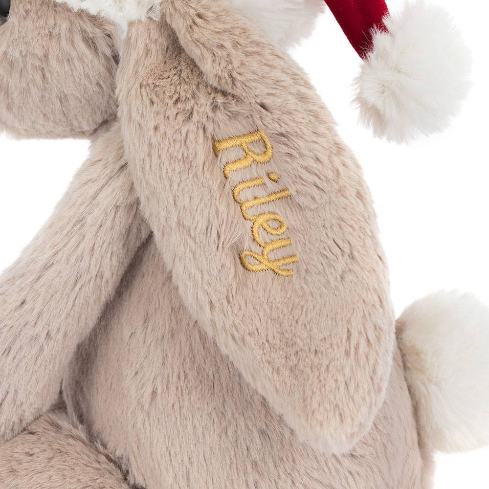 Personalized Bashful Christmas Bunny - Official Jellycat