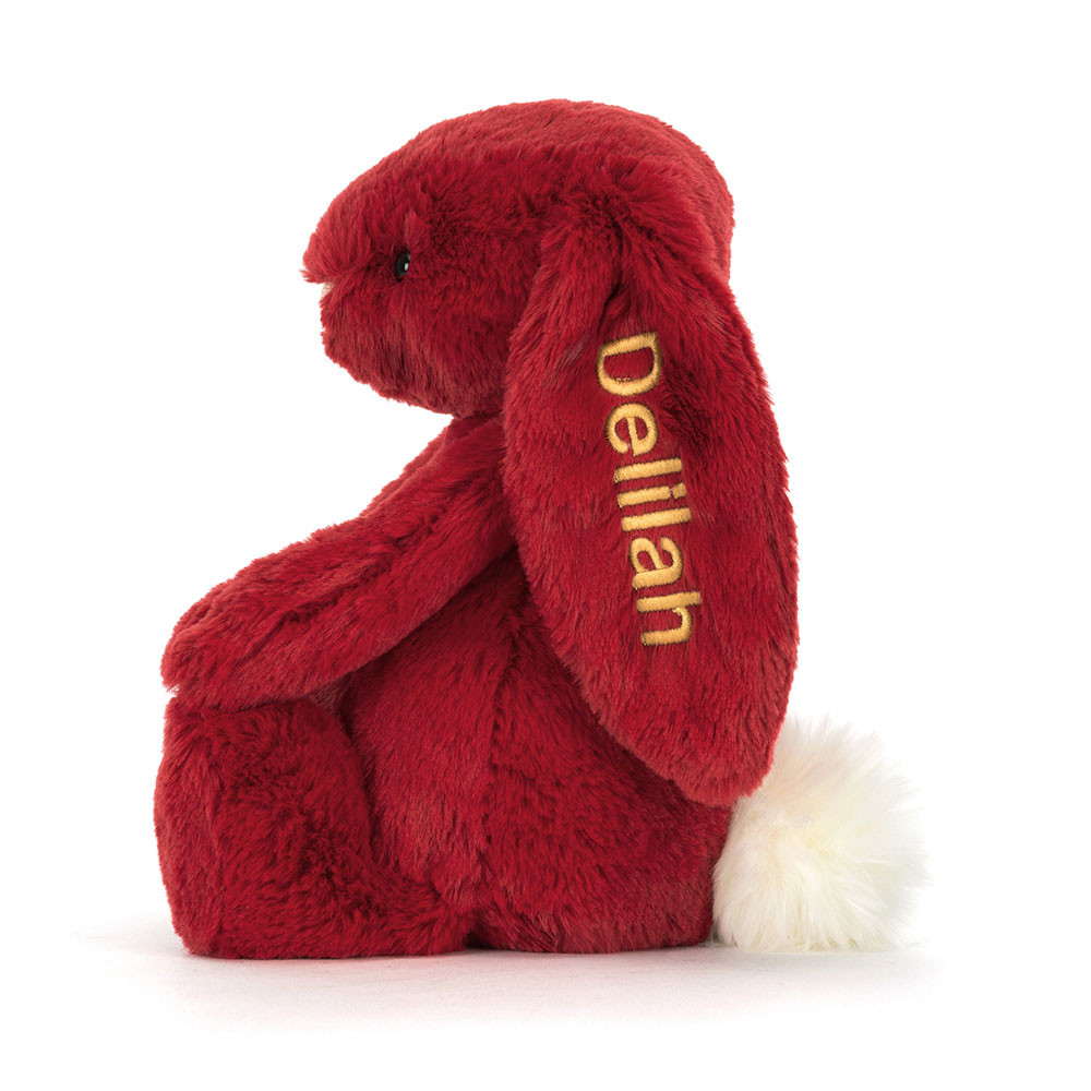 Personalized Bashful Luxe Bunny Scarlett - Official Jellycat