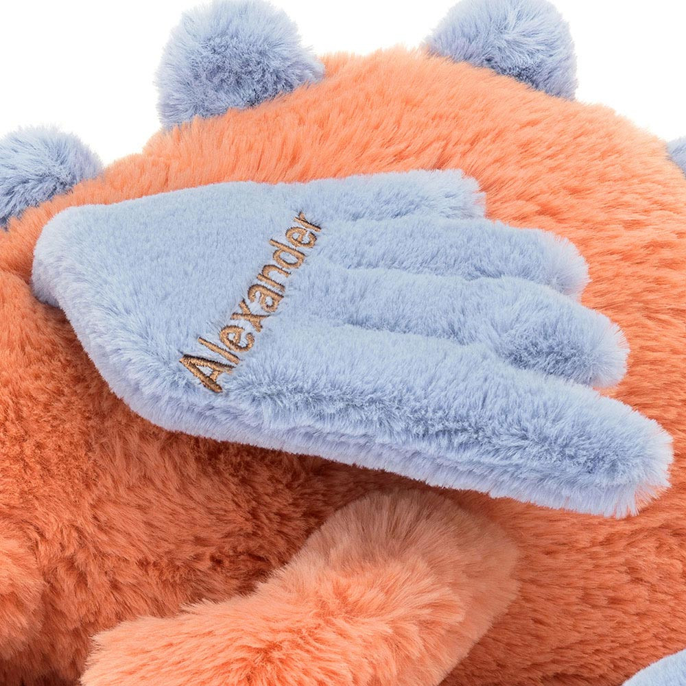 Personalized Persimmon Dragon - Official Jellycat