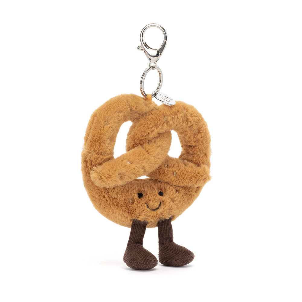 新品　ジェリーキャット　キーホルダー　プレッツェル　pretzel 正規品 Amuseables Pretzel Bag Charm - Official Jellycat