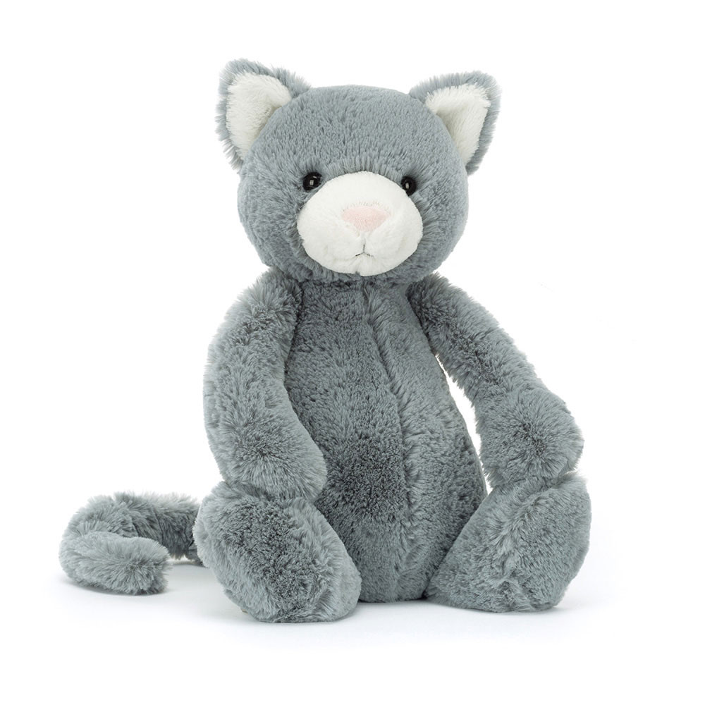 ジェリーキャット Bashful Kitten Original グレーネコ Bashful Kitten - Official Jellycat