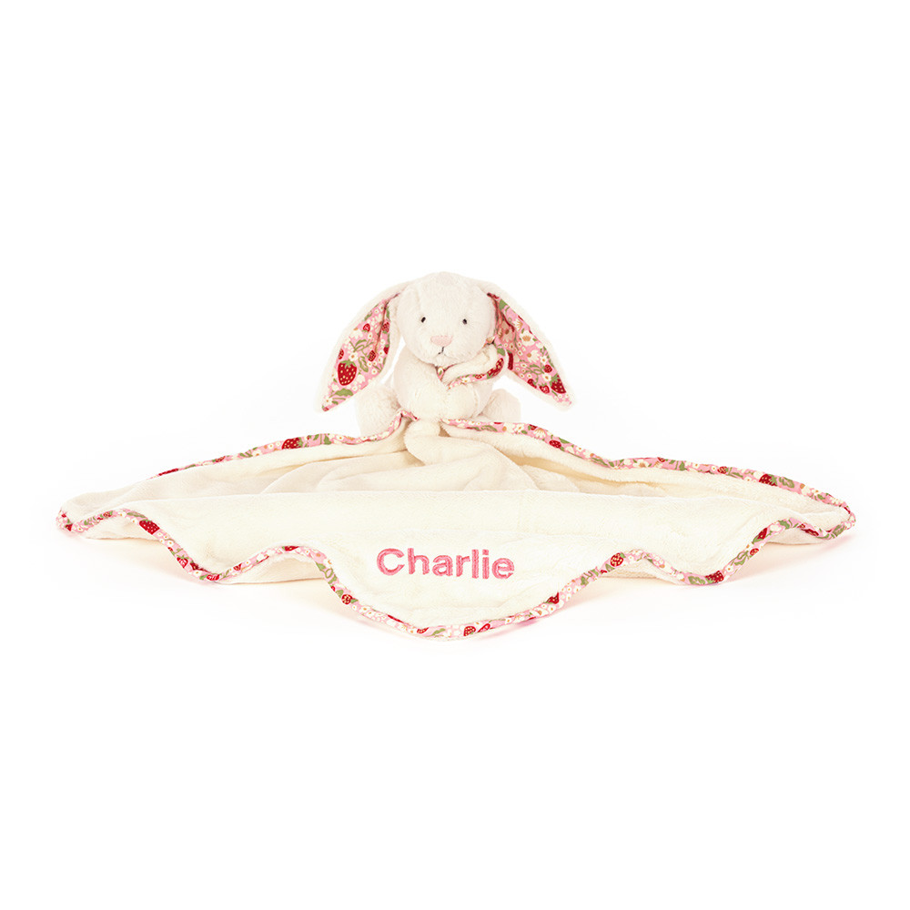 Personalized Blossom Cream Bunny 'Berry' Soother - Official Jellycat
