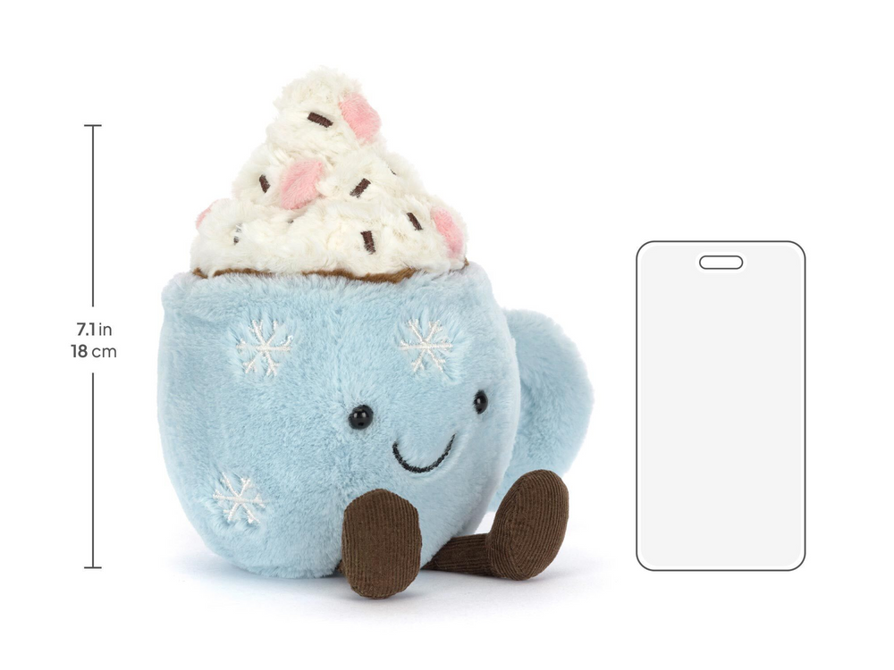 Amuseables Hot Chocolate with Marshmallows, size chart