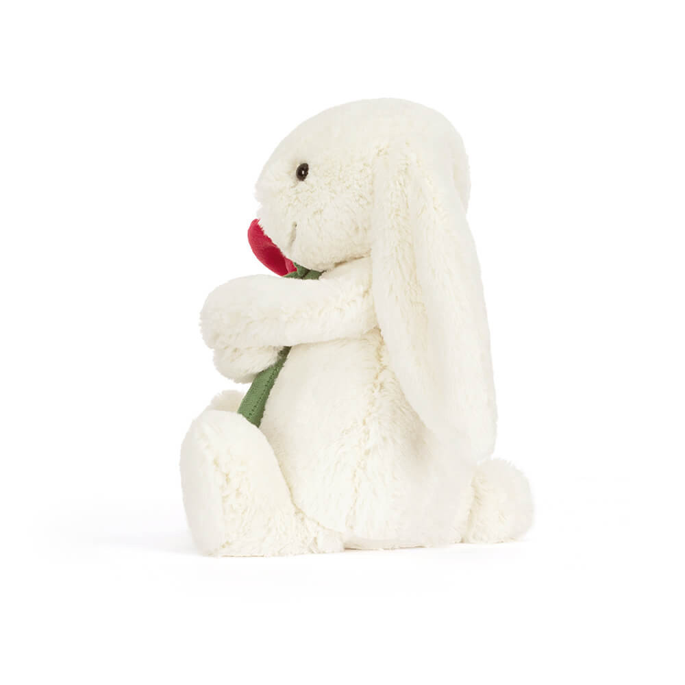 ぬいぐるみ  Bunny With Rose Soft Toy 31cm Cream Bunny with Rose - Official Jellycat