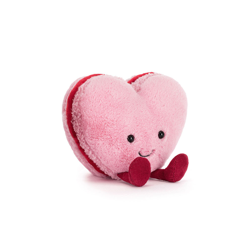 新品　ジェリーキャット　ハート　マカロン　スイーツ　ピンク　macaron Amuseables Colette Heart Macaron - Official Jellycat