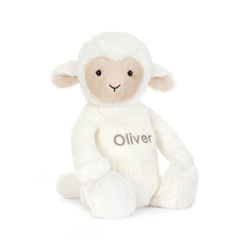 Skipson Lamb with Personalized Cream Jumper - Official Jellycat