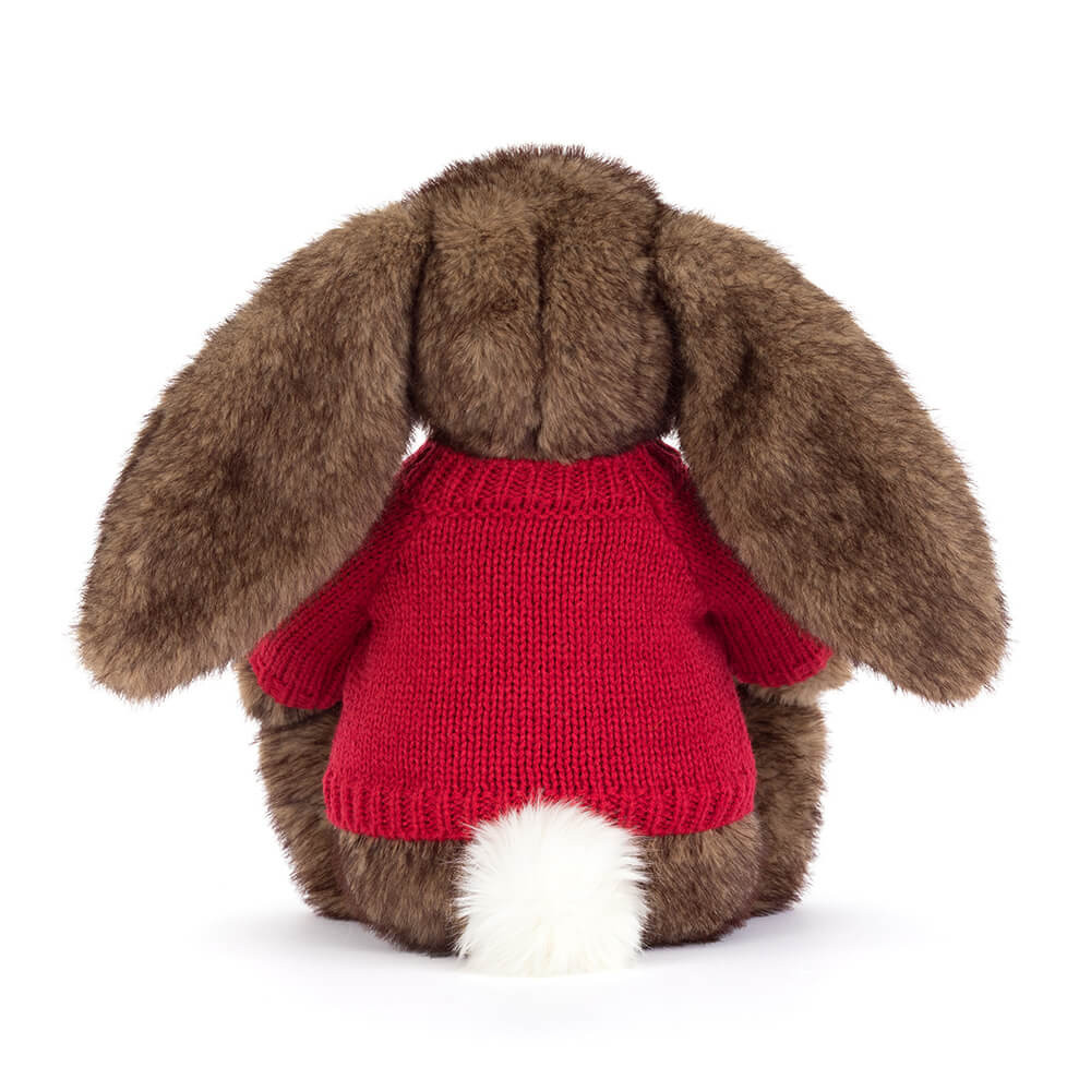 Hoppleston Luxe Bunny with Personalized Red Jumper - Official Jellycat