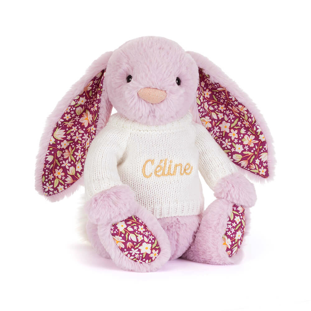  Thistlepop Blossom Luxe Bunny 兎 Thistlepop Blossom Luxe Bunny with Personalized Cream Jumper