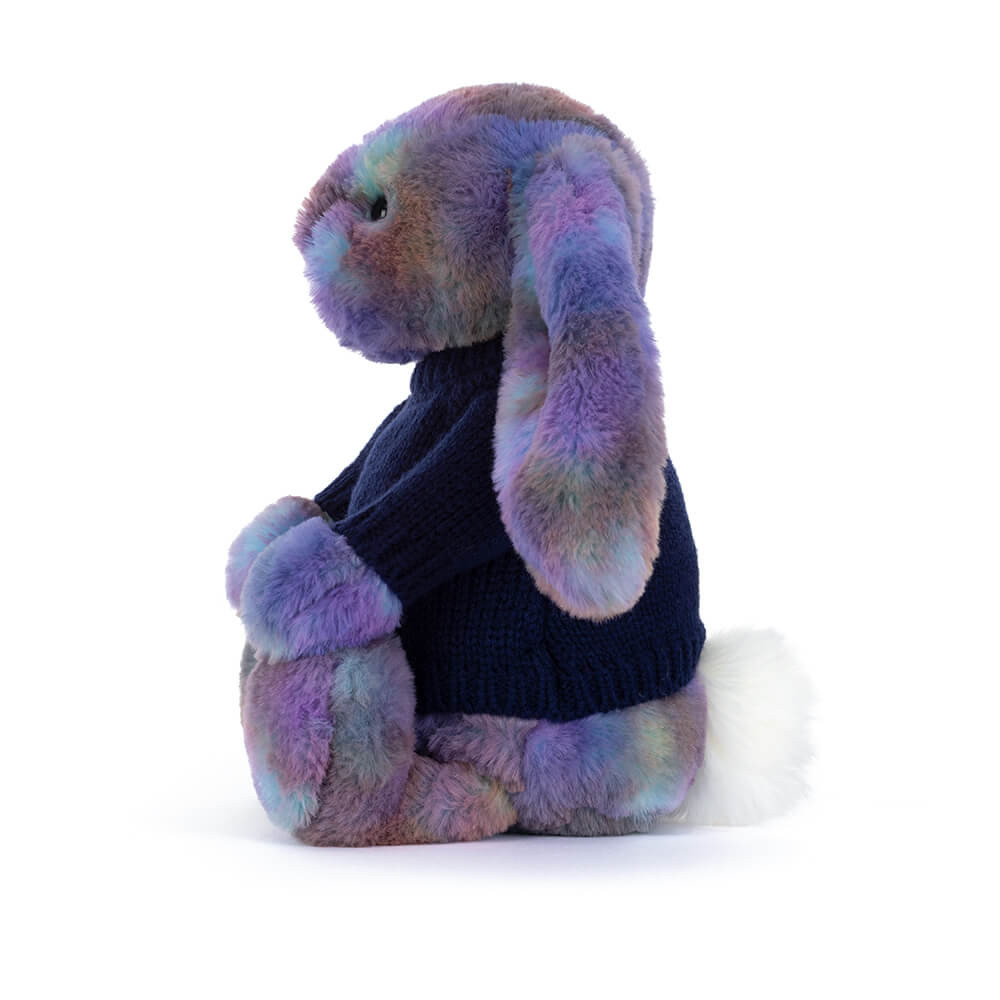 Zodihop Luxe Bunny with Personalized Navy Jumper - Official Jellycat