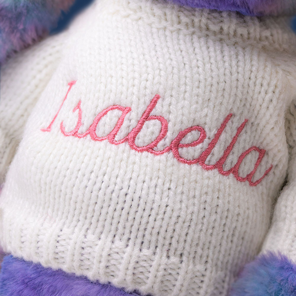 Zodihop Luxe Bunny with Personalized Cream Jumper - Official Jellycat