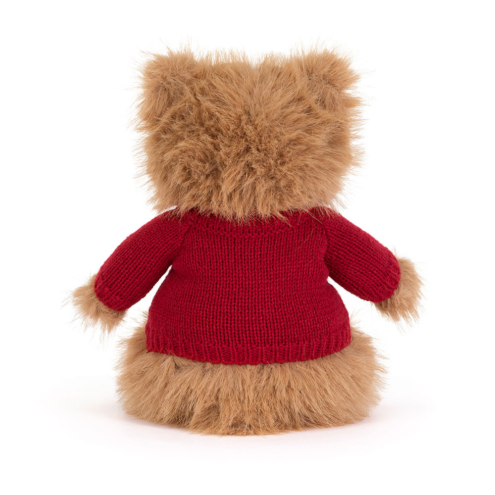 Bartholomew Bear Bouffant with Personalized Red Jumper - Official