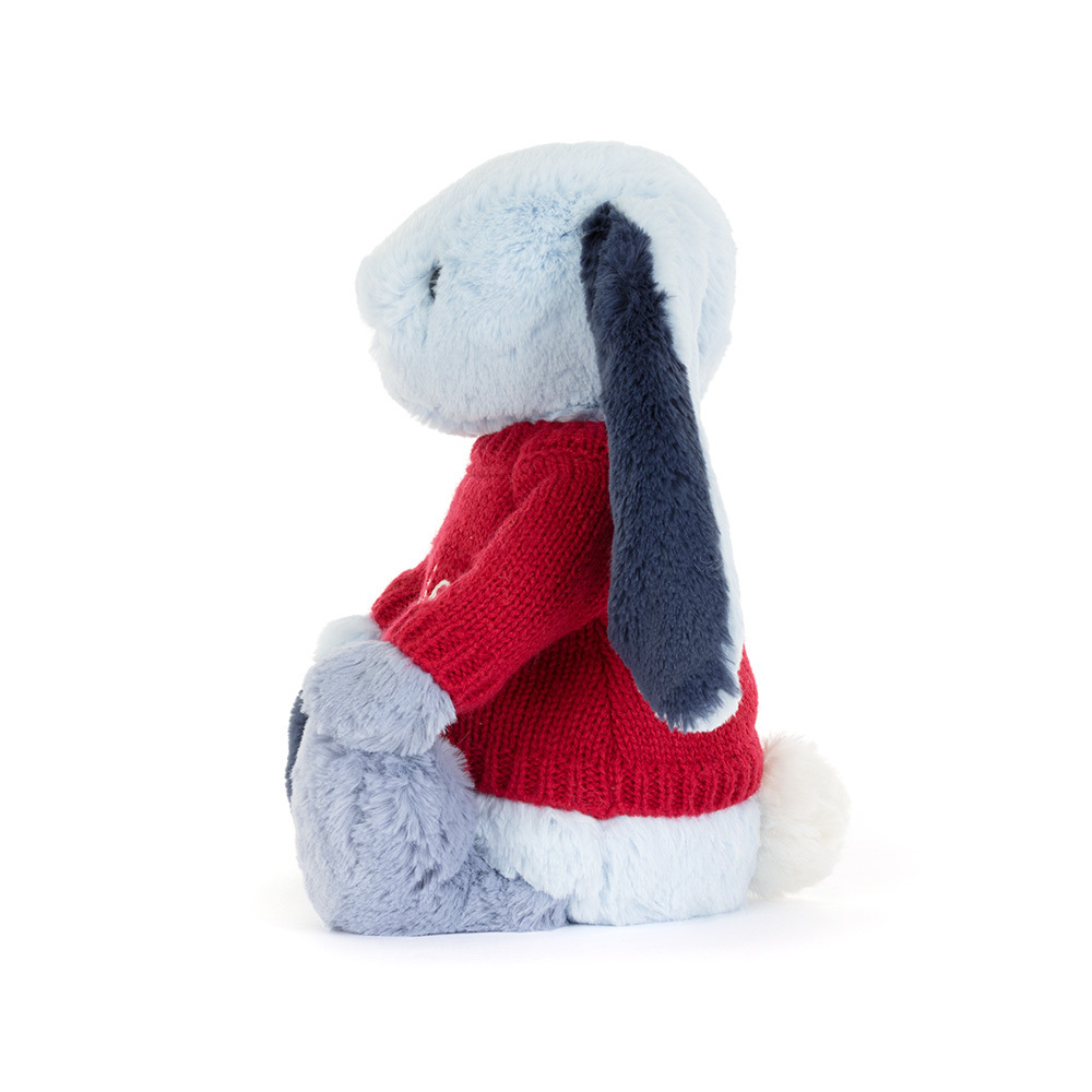 Puddlesea Bunny with Personalized Red Jumper - Official Jellycat
