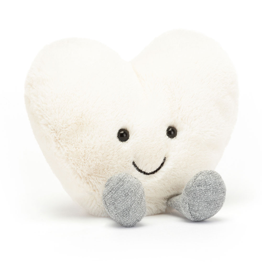 新品　 Amuseable Cream Heart 白　ハート Amuseables Cream Heart - Official Jellycat