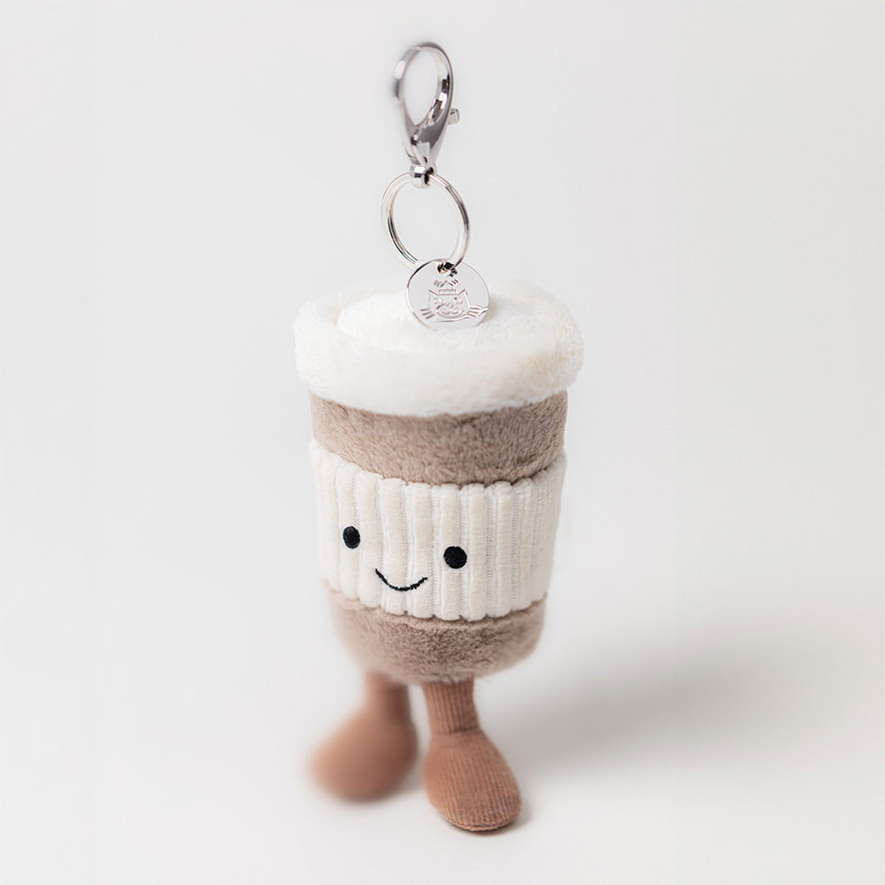 Amuseables Coffee-To-Go Bag Charm - Official Jellycat