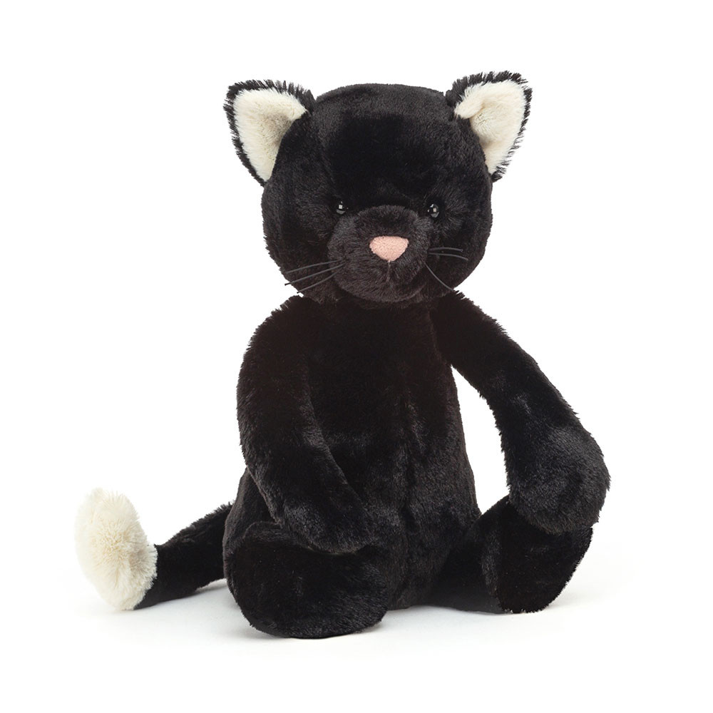  Medium Bashful Black Kitten 黒猫 Bashful Black Kitten - Official Jellycat