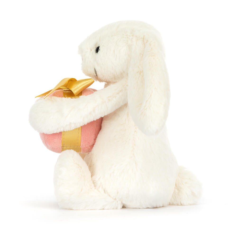 Bashful Bunny with Presentうさぎ 箱を持ったうさぎ Bashful Bunny with Present - Official Jellycat