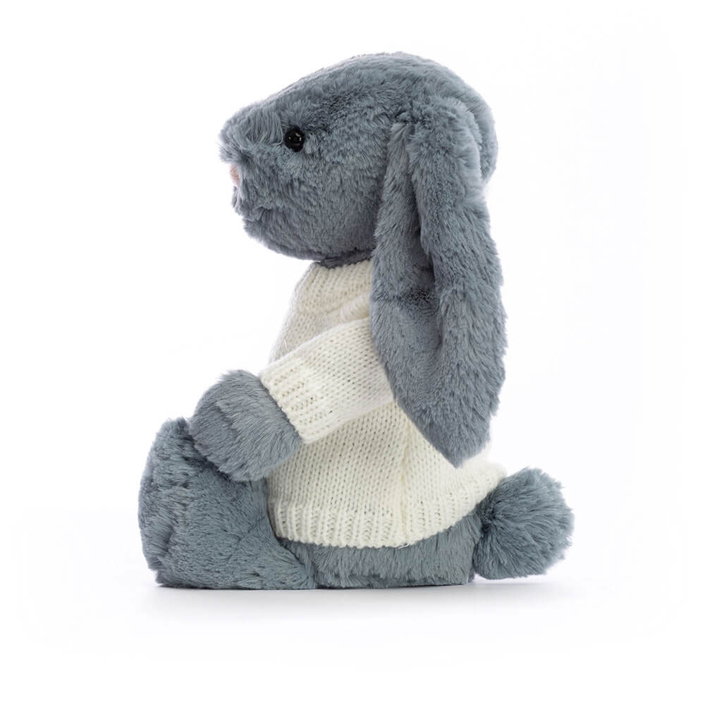 ぬいぐるみ  small Bashful Dusky Blue Bunny Jellycat Bashful Dusky Blue Bunny Soother — Bird in Hand