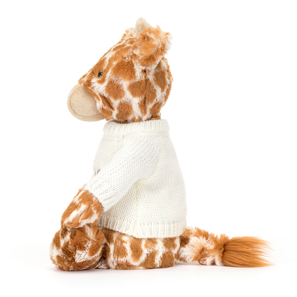 Bashful Giraffe with Personalized Cream Jumper - Official Jellycat