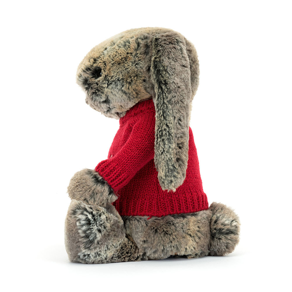 Bashful Cottontail Bunny with Personalized Red Jumper - Official