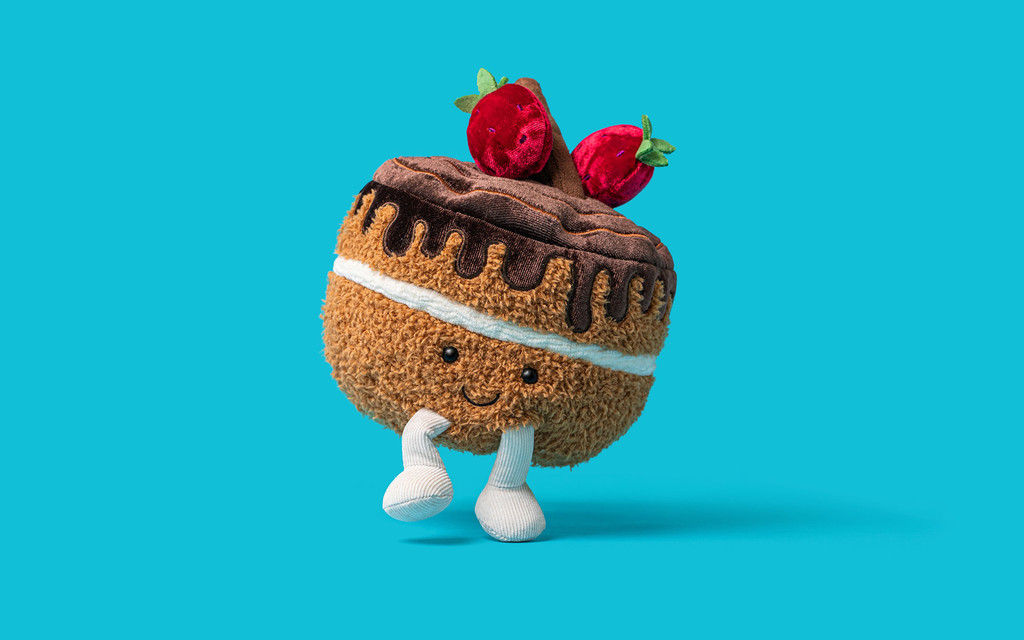 Jellycat Harrods Amuseables Glacy Chocolate Cake