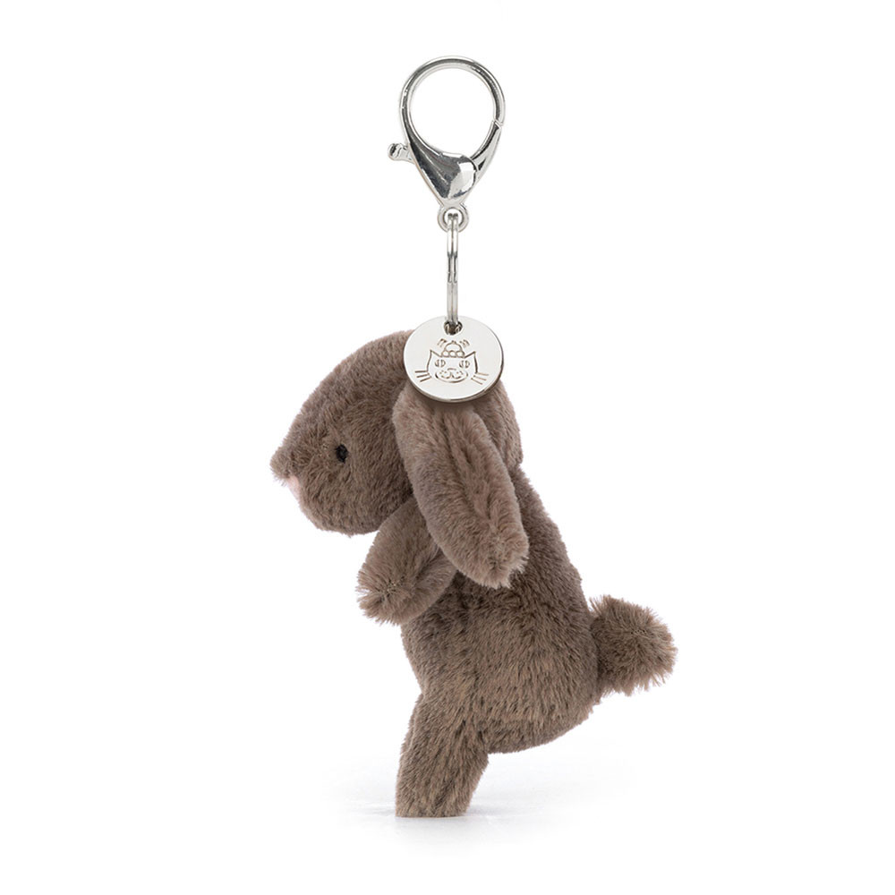 Hoppy Bunny Leather Charm In Dark Teal Blue