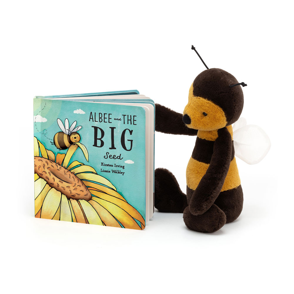 Albee And The Big Seed Book and Bashful Bee - Official Jellycat