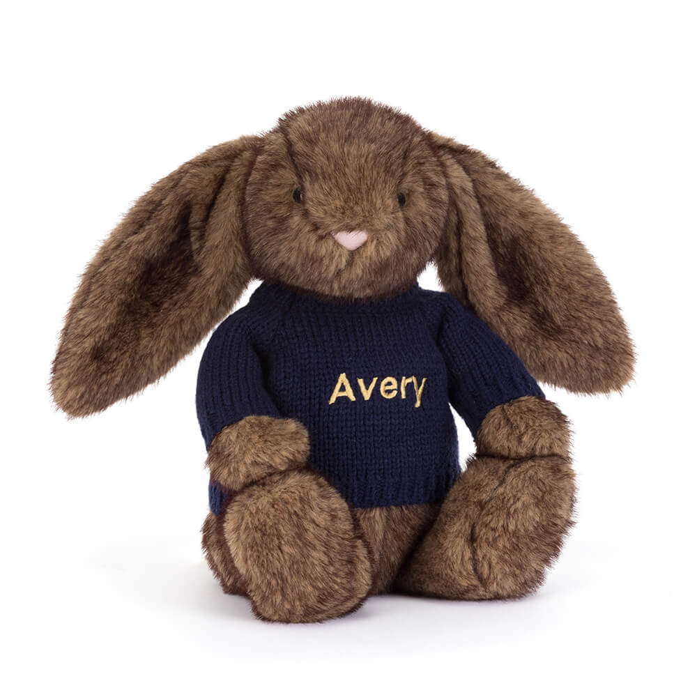 ぬいぐるみ  Hoppleston Luxe Bunny Hoppleston Luxe Bunny with Personalized Navy Jumper - Official