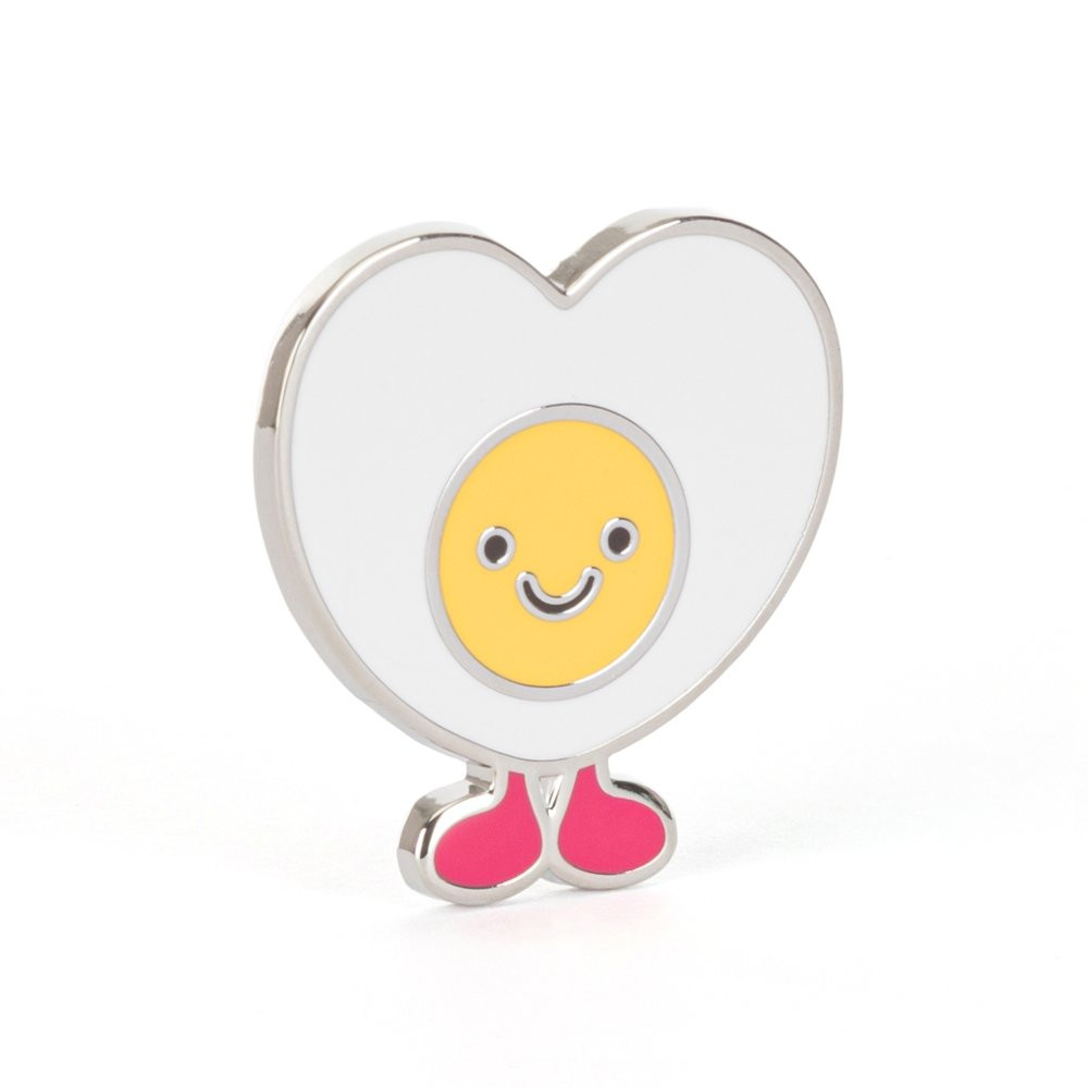 Amuseables Heart Boiled Egg Pin Badge