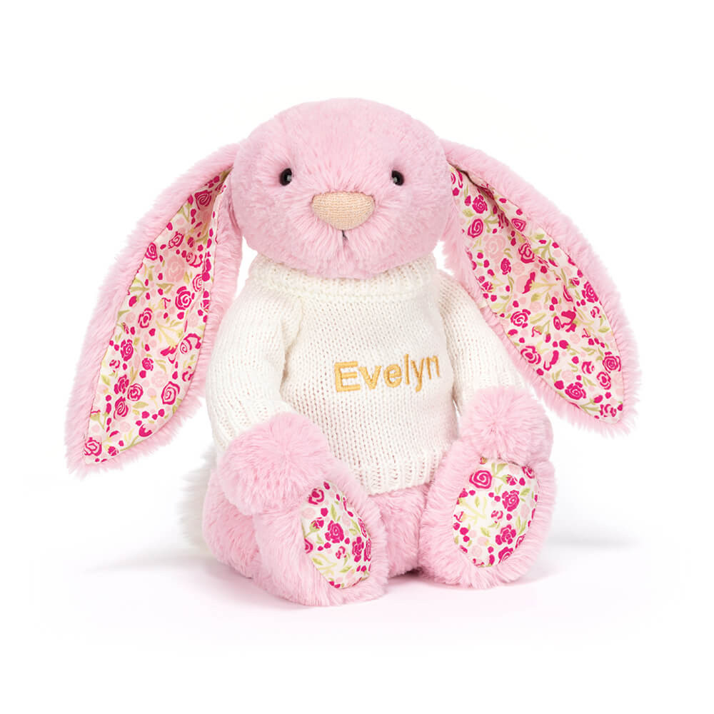 ぬいぐるみ  Blushkin Blossom Luxe Bunny Blushkin Blossom Luxe Bunny with Personalized Cream Jumper