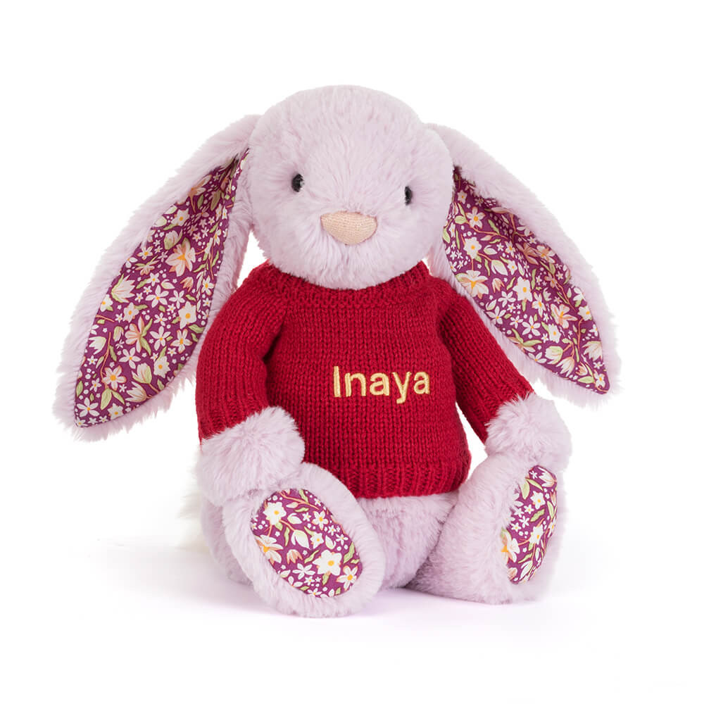 ジェリーキャット Thistlepop Blossom Luxe Bunny Thistlepop Blossom Luxe Bunny with Personalized Red Jumper