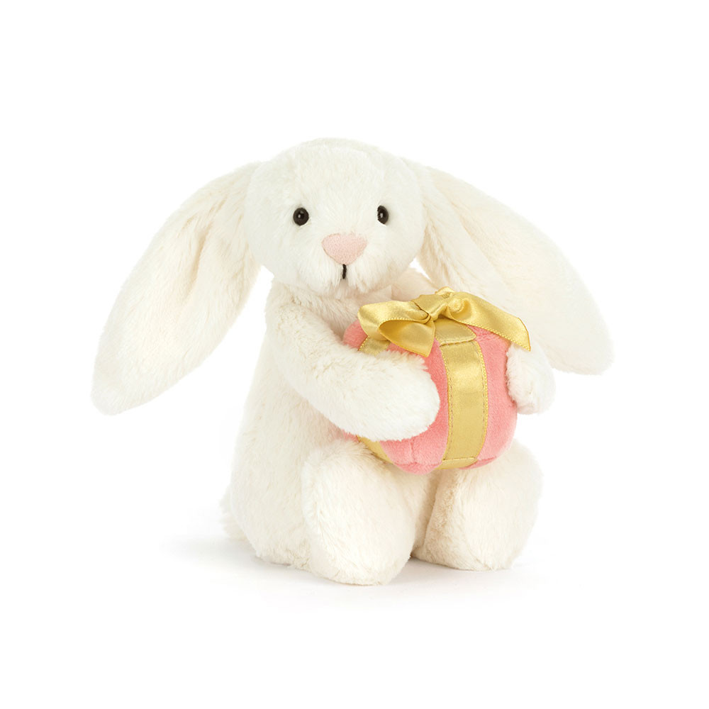 Bashful Bunny with Present - Official Jellycat