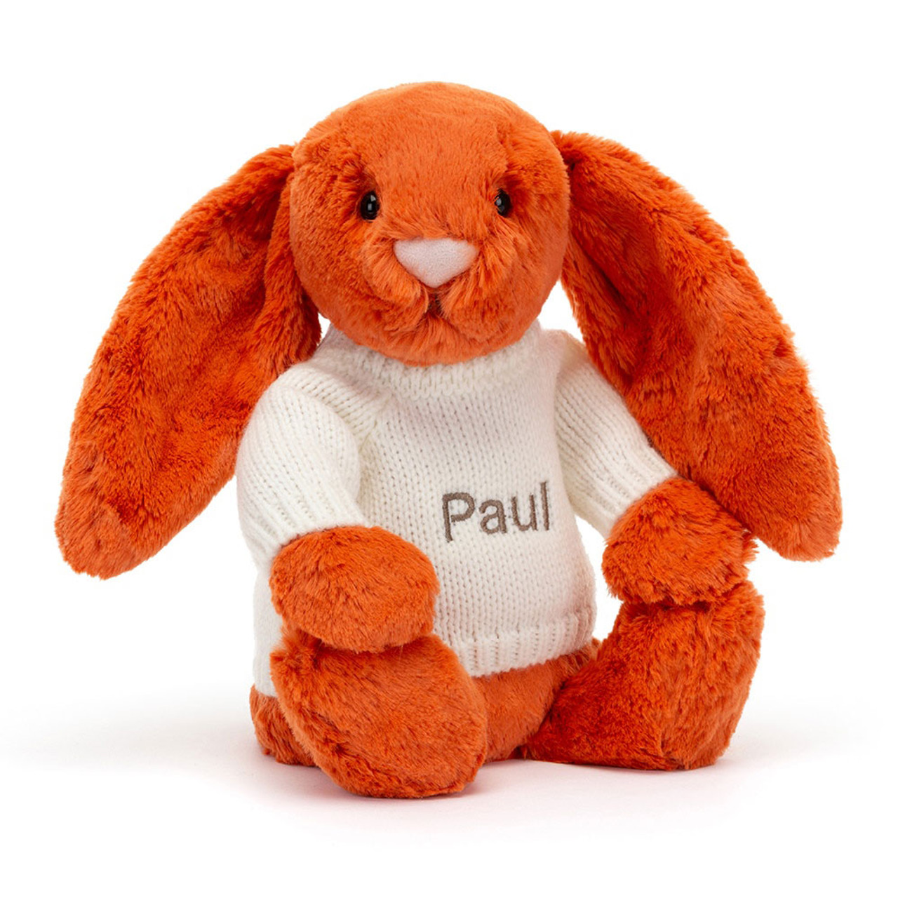 Bashful Tangerine Bunny with Personalized Cream Jumper - Official