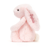 Personalised Bashful Pink Bunny Medium, Main View